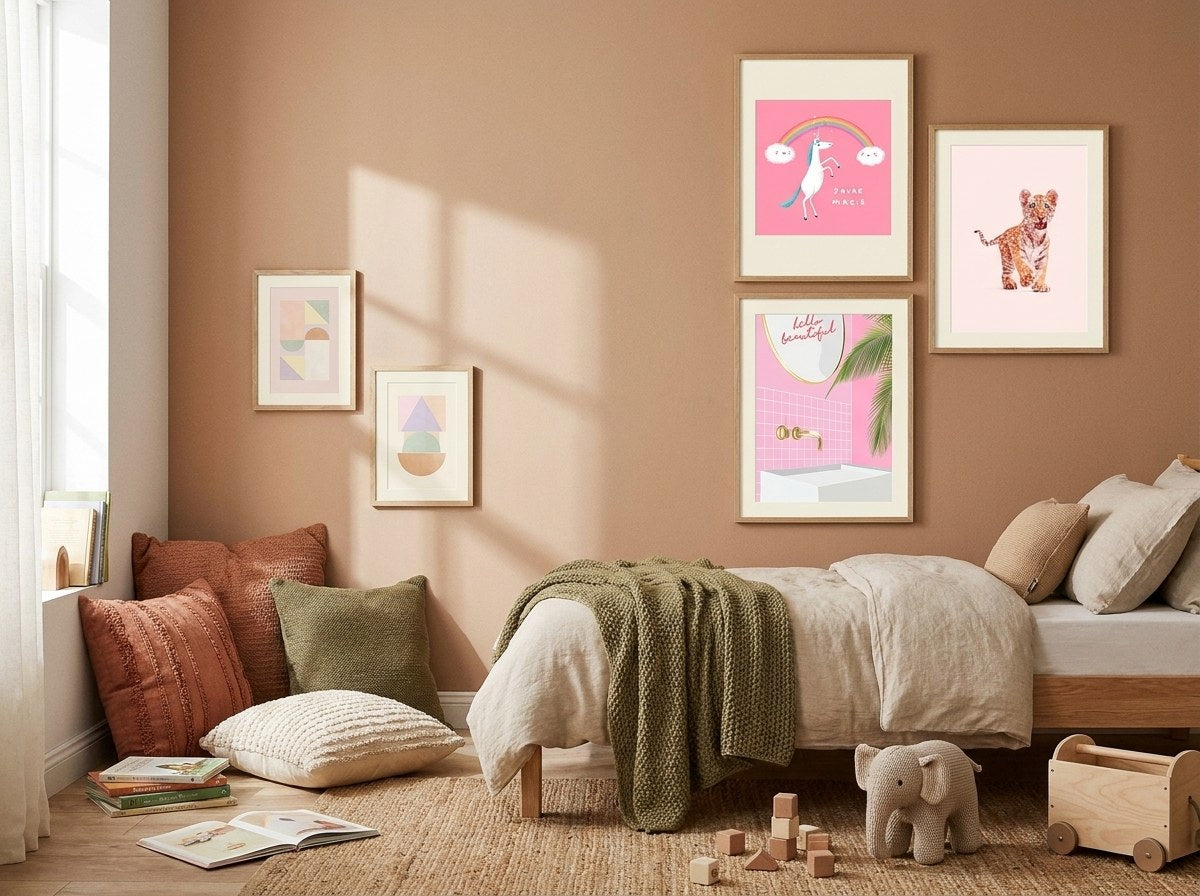 Joyful Graphic Charm Gallery Wall Set arrangement
