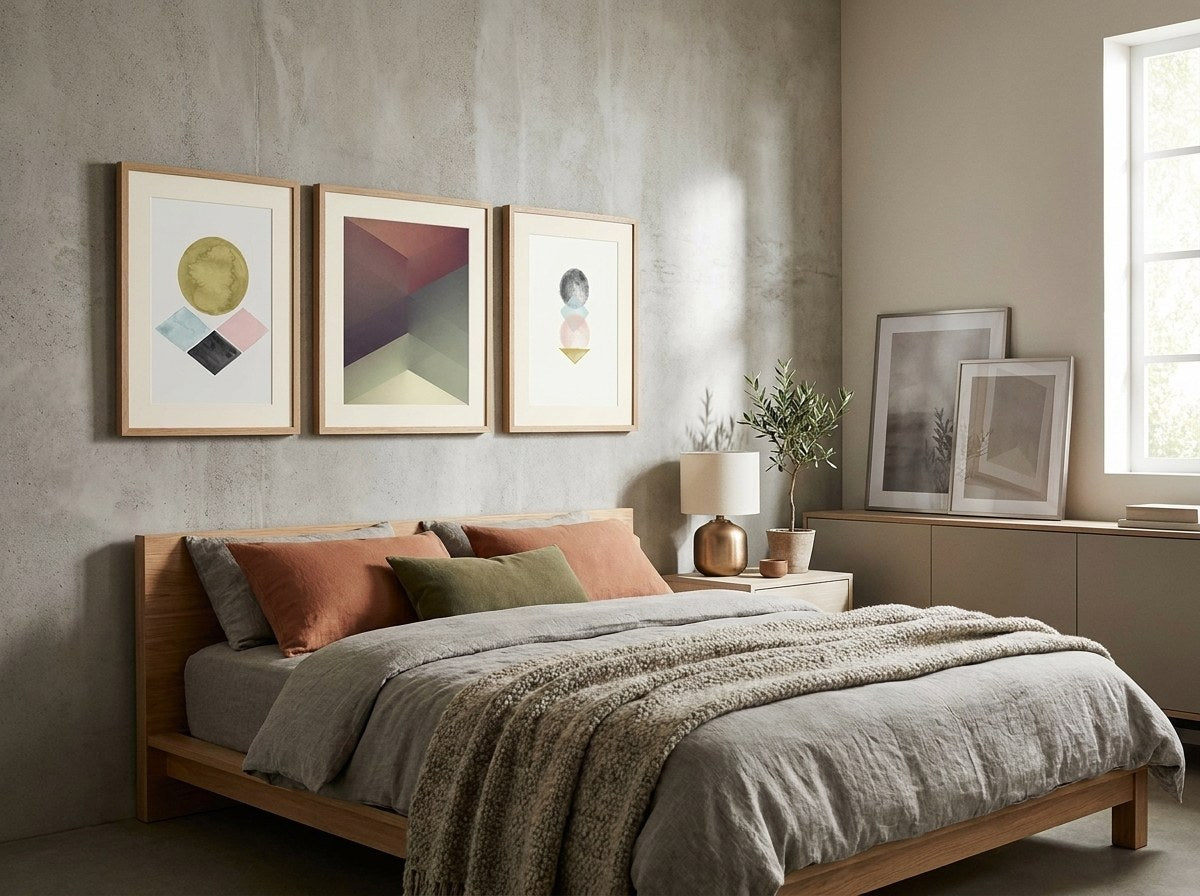 Earthen Abstractions Gallery Wall Set arrangement