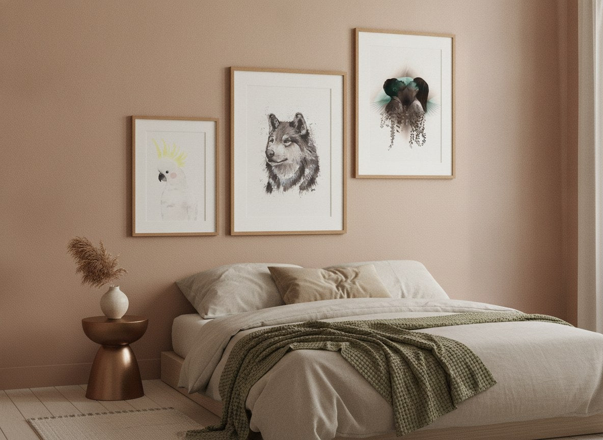 Feathered Forms Gallery Wall Set arrangement