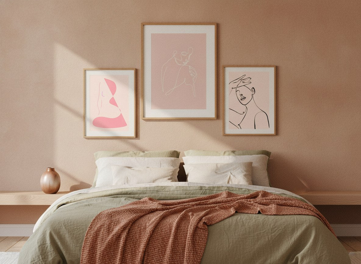 Dreaming in Lines Gallery Wall Set arrangement