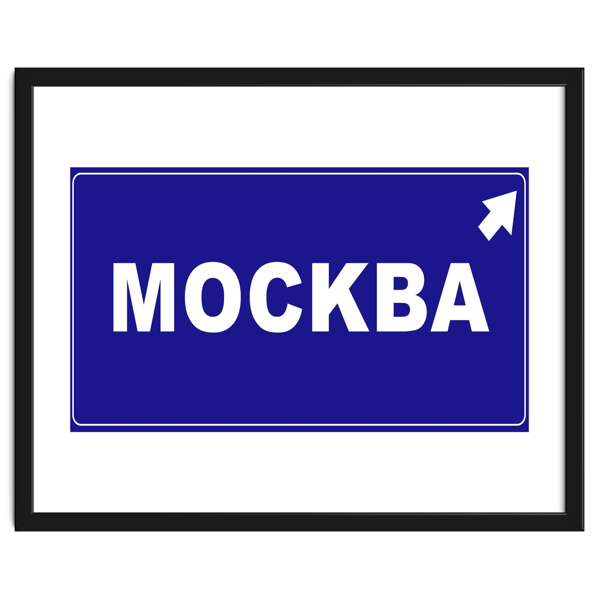 Let`s go to Mockba, Russia! White road sign