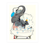 Elephant in the Bath, Funny Bathroom Humour (Print Only) thumbnail