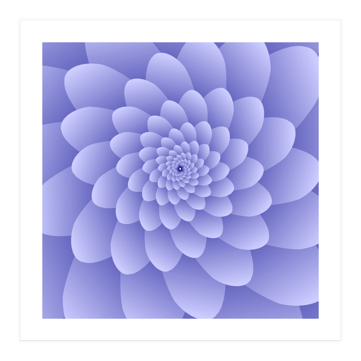3 D Modern Purple Floral (Print Only)