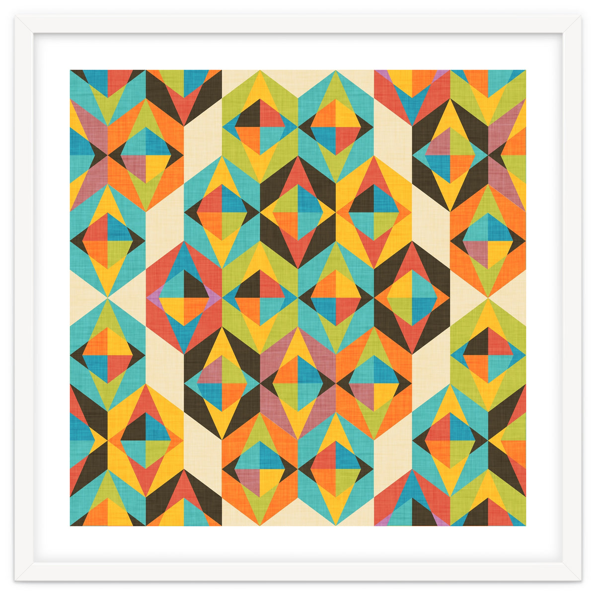 Retro Color Block Kaleidoscopic