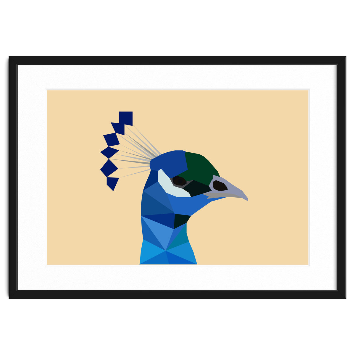 Peacock Low Poly Art