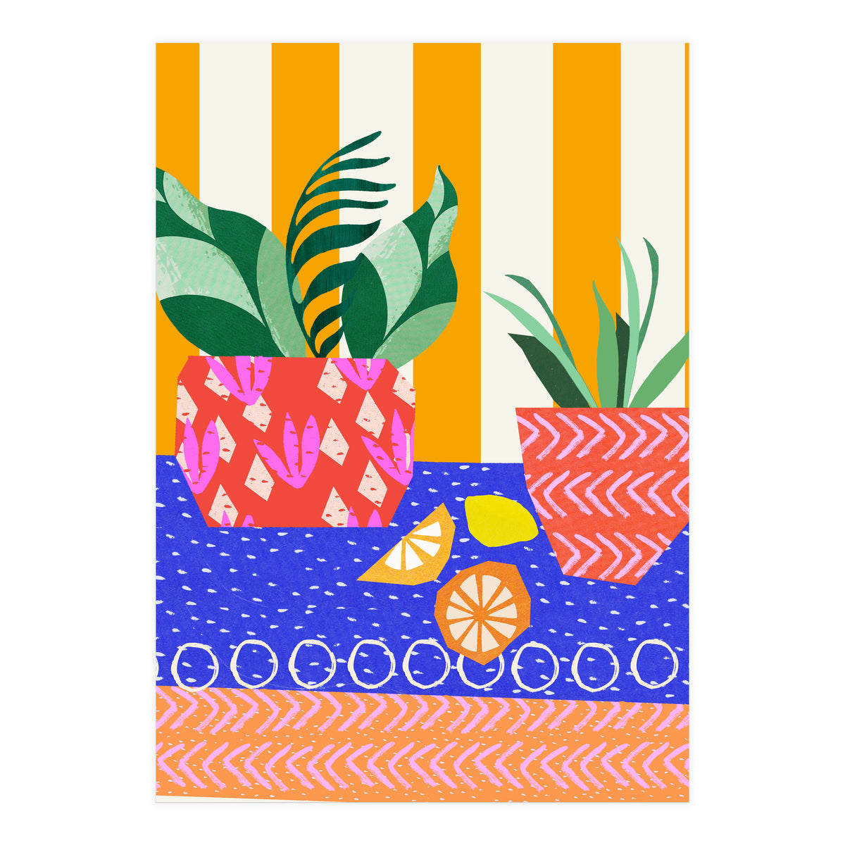 Stripes and circles (Print Only)