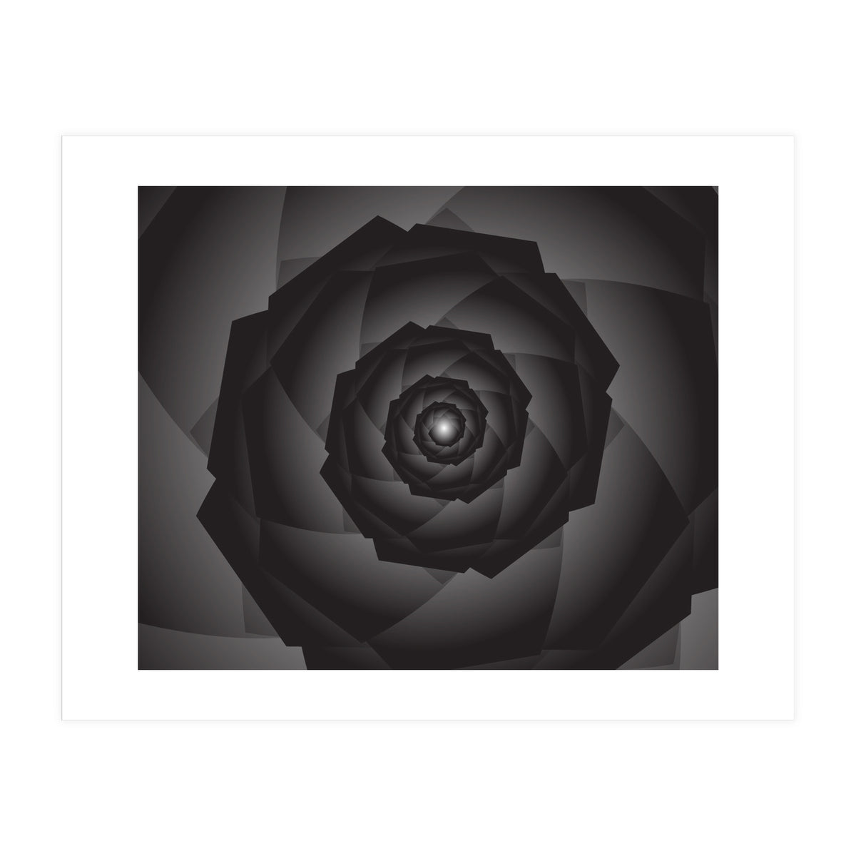 Mono Chrome Tech Spiral Pattern (Print Only)