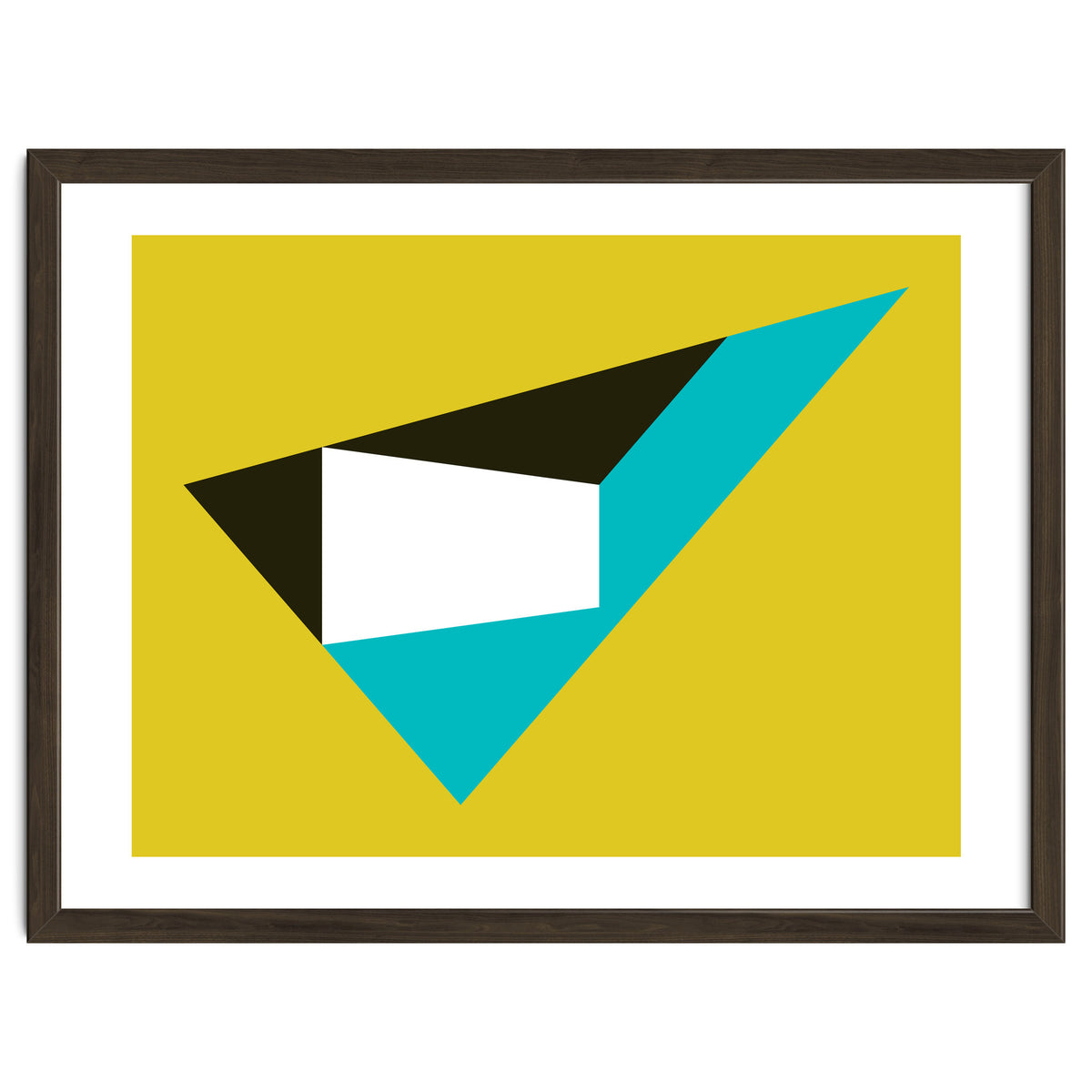 Geometric Shapes No. 39 - mustard & turquoise