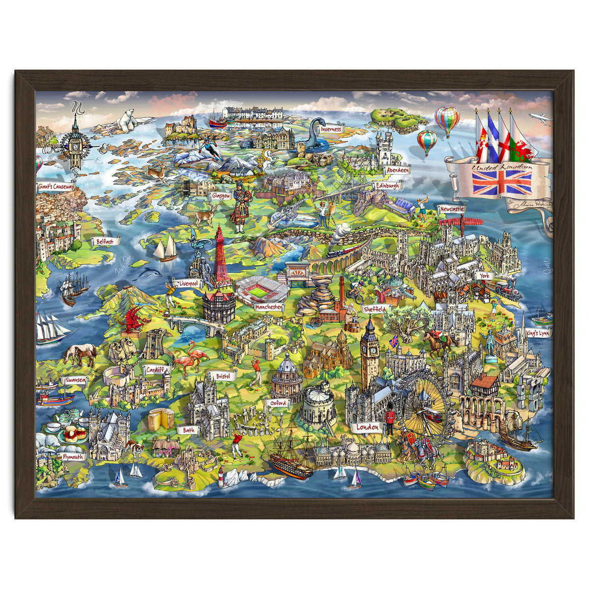 Illustrated Map Of The United Kingdom