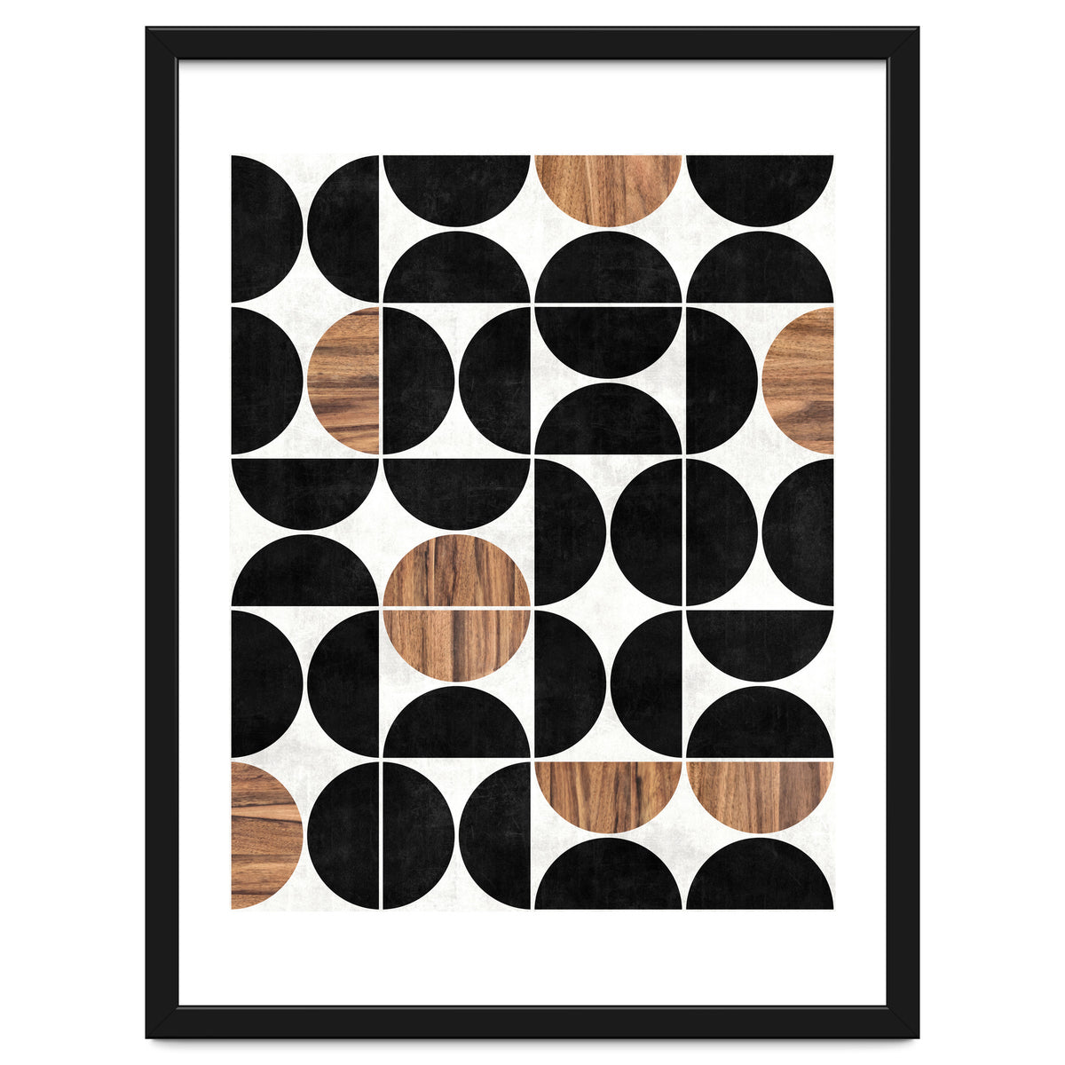 Mid-Century Modern Pattern No.1 - Concrete and Wood