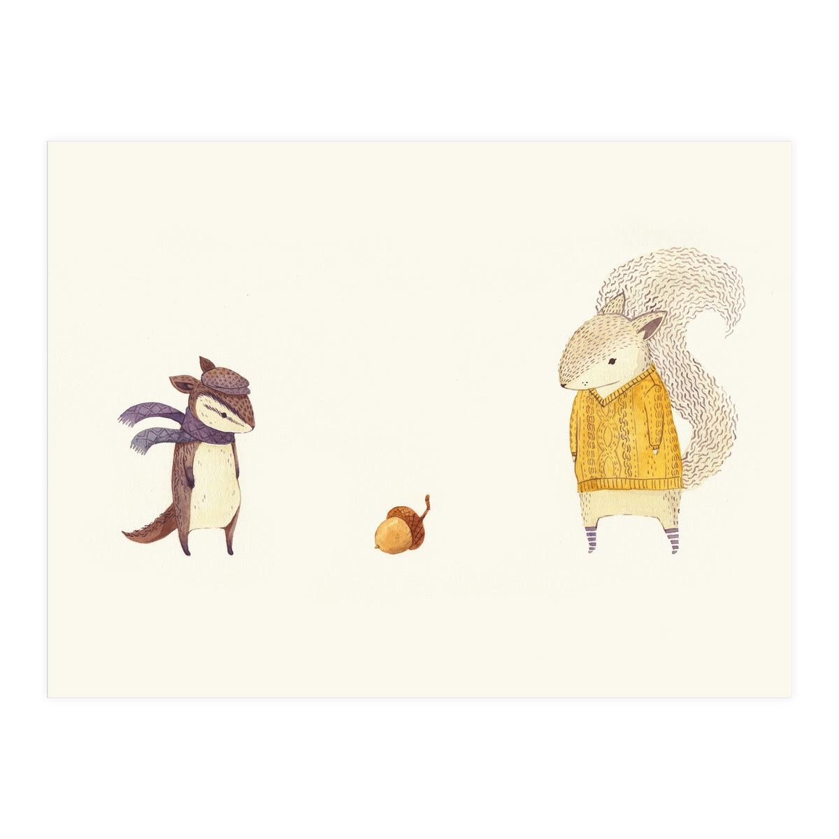 The Last Acorn Of Autumn (Print Only)