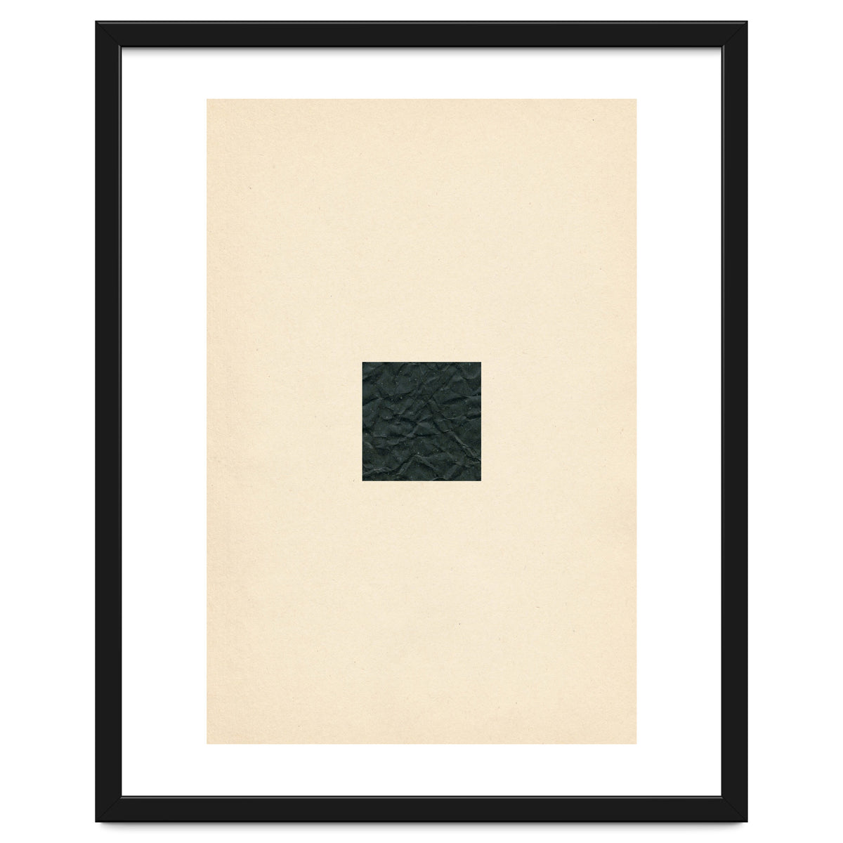 Minimal black square on beige