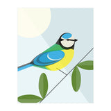 Mid Century Geometric Blue Tit (Print Only) thumbnail