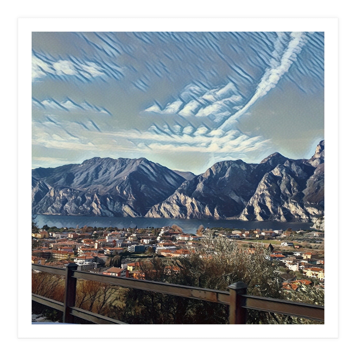 Side way to Lake Garda, Italy. (Print Only)