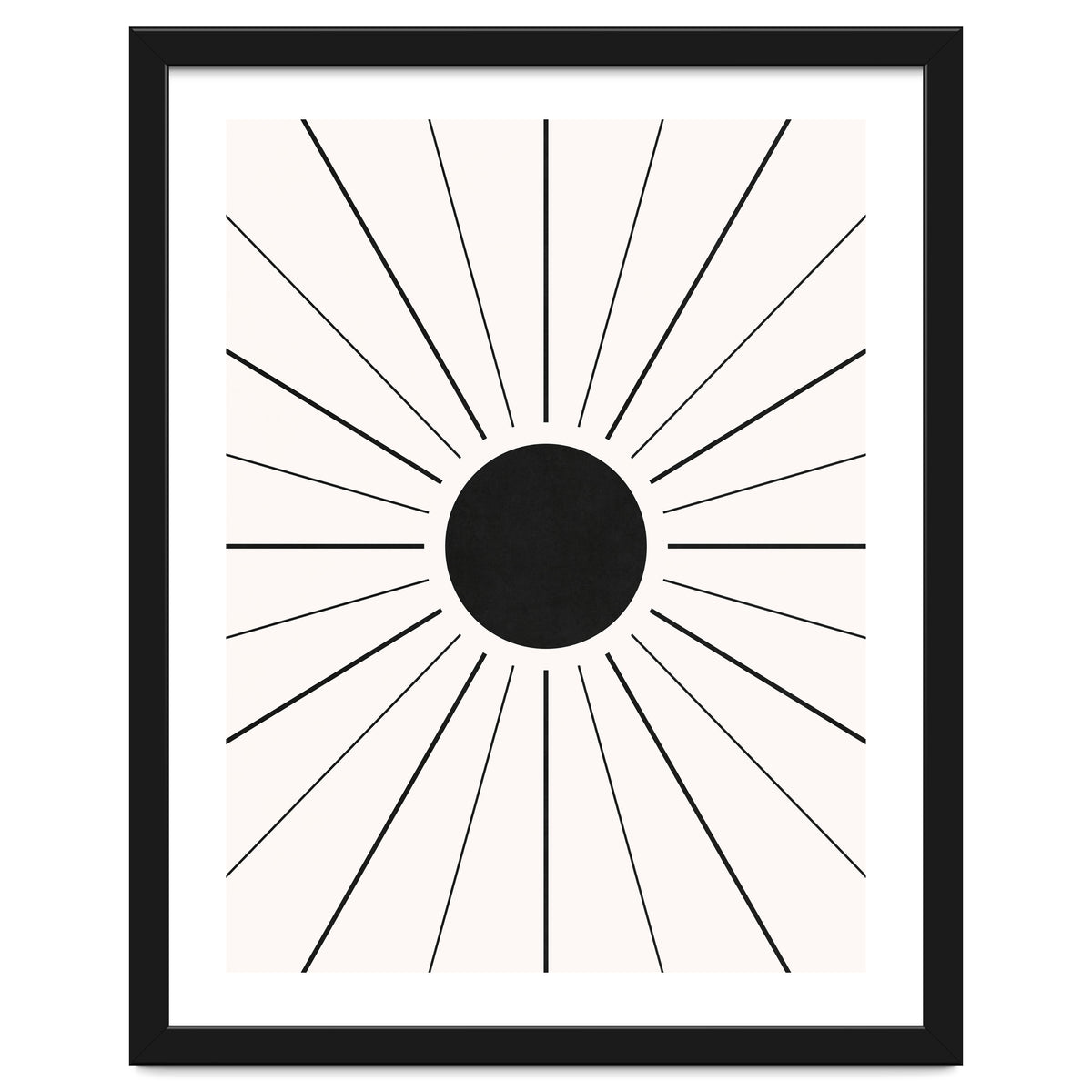 SUN IN LINES - BLACK