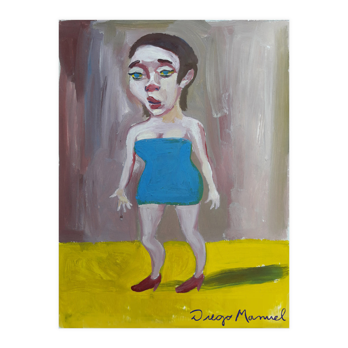 Light Blue Dress Girl (Print Only)