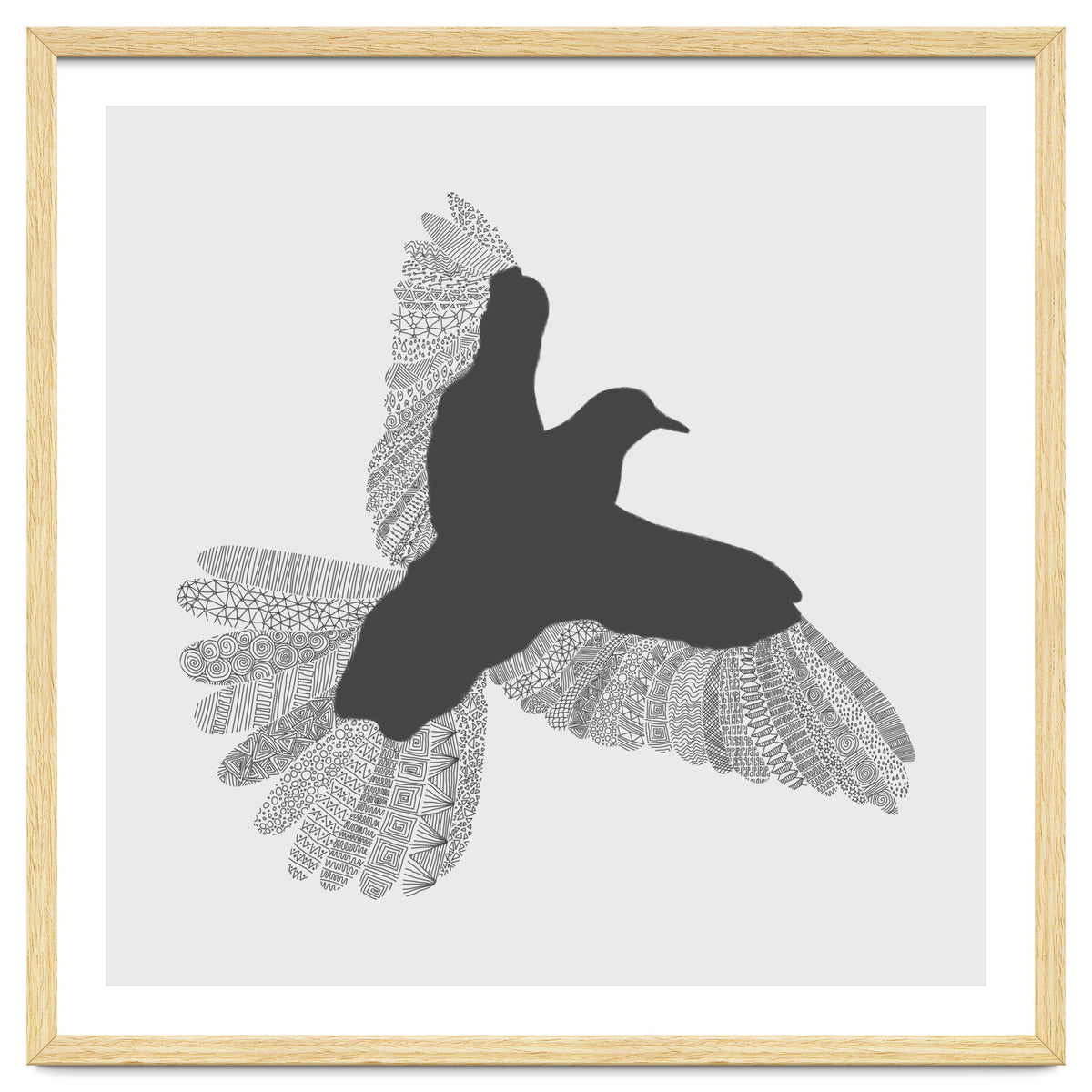 Bird Grey Poster
