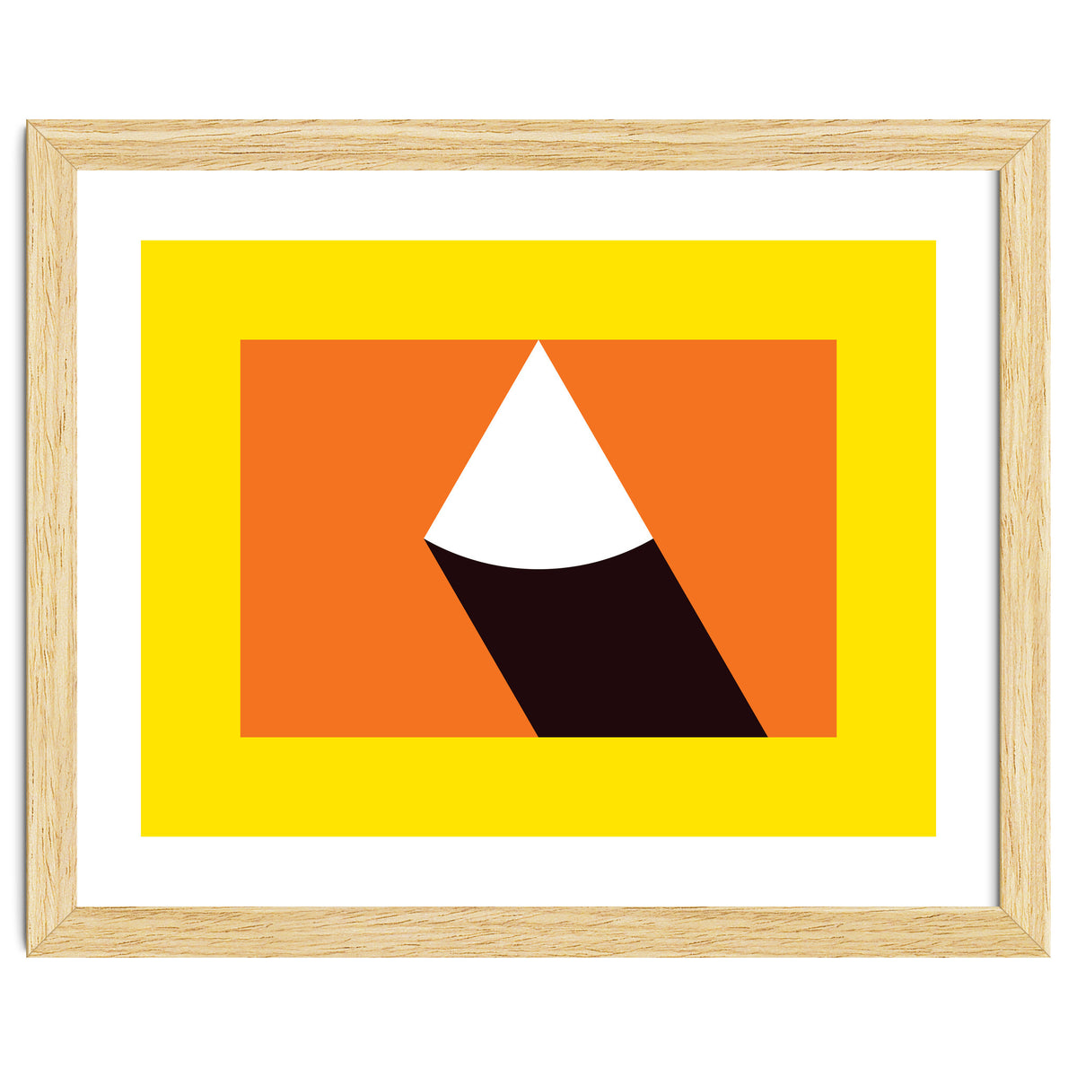 Geometric Shapes No. 47 - orange, black & yellow