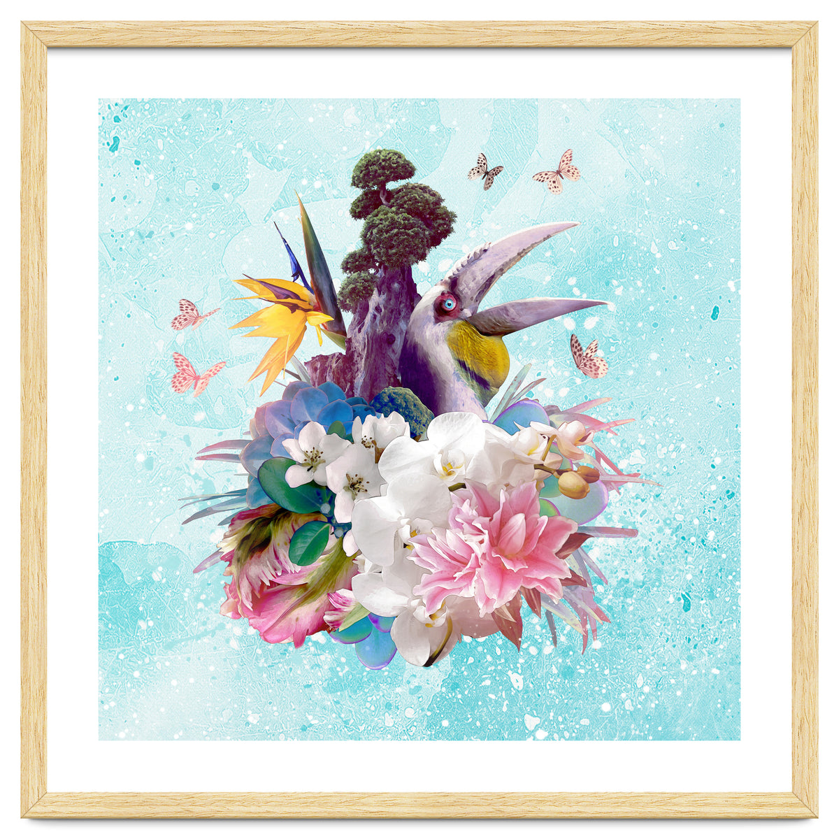 Floral Hornbill Blue