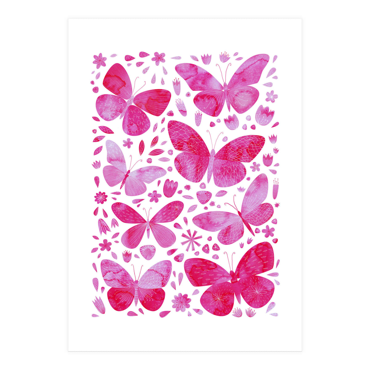 Pink Butterflies  (Print Only)