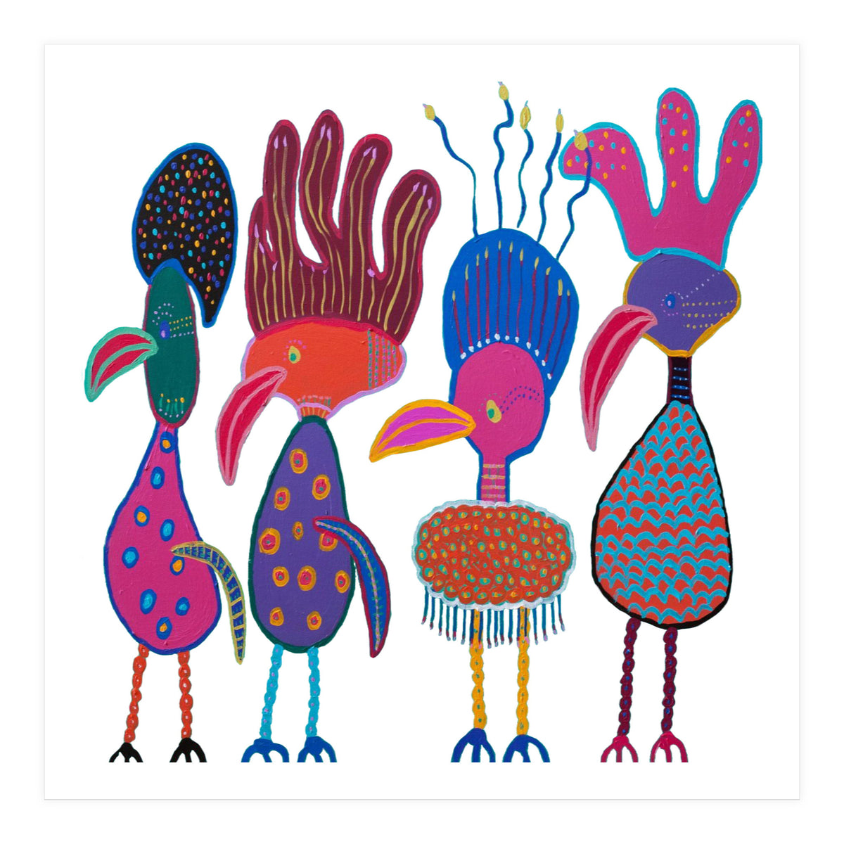 Funny Hats (white) (Print Only)