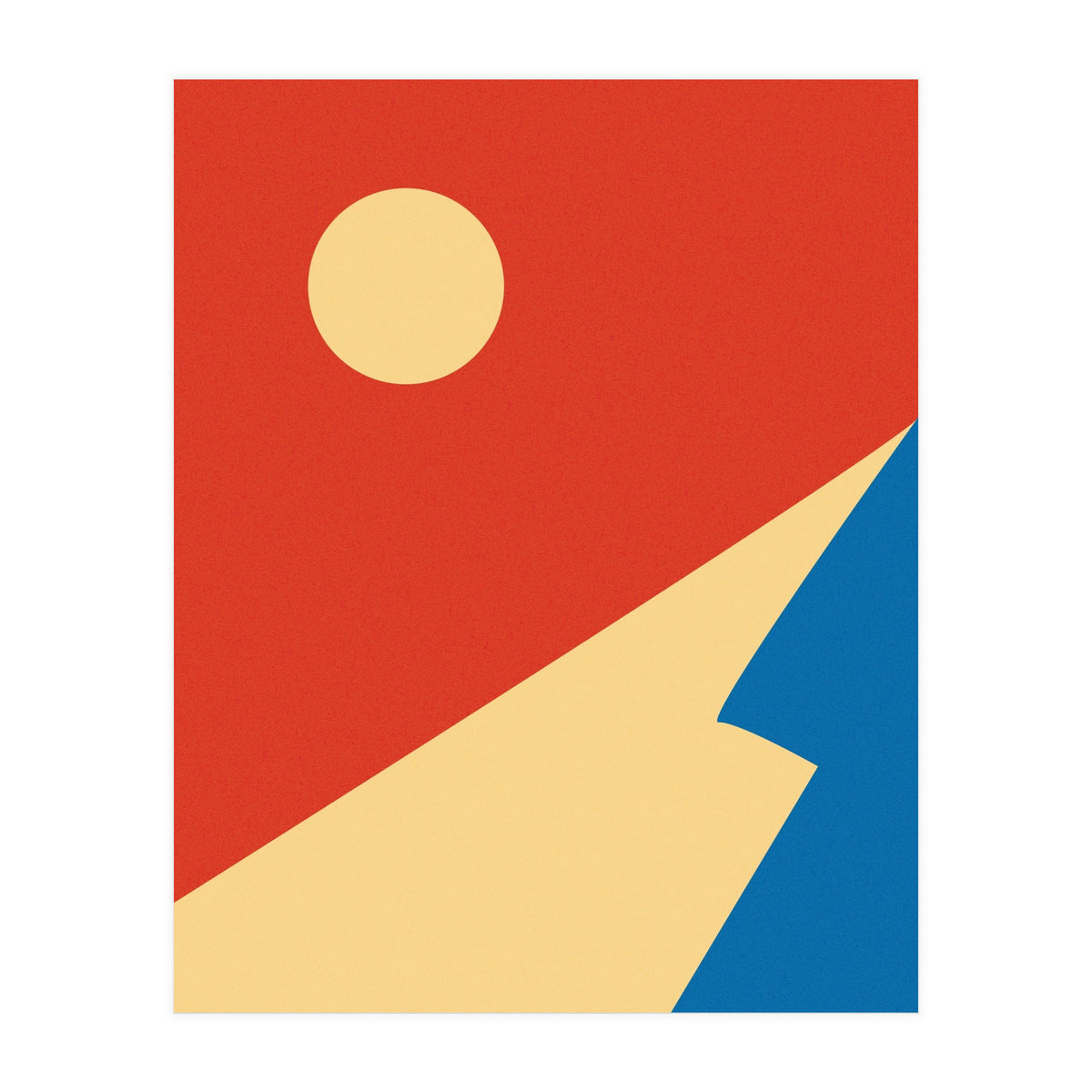 Edge Of Mountain Mid Century Geometric Art (Print Only)