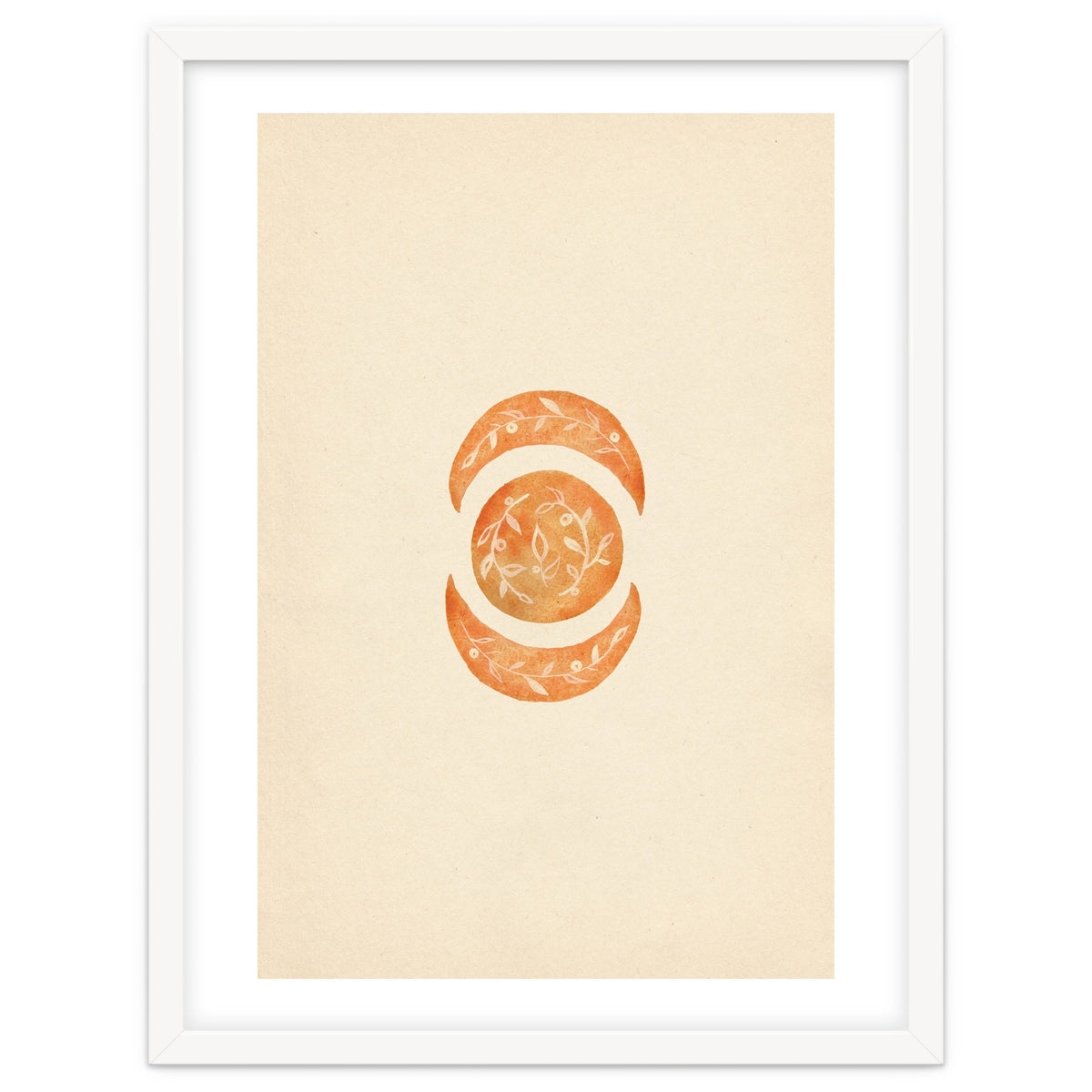 Botanical moon shapes