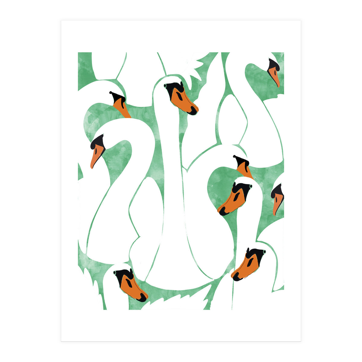 White Calm Was Born Into A Swan (Print Only)