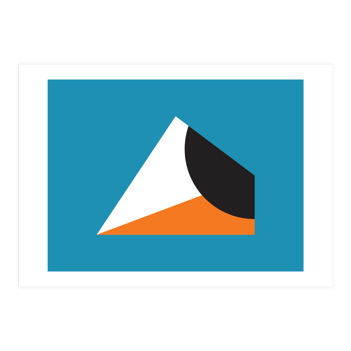 Geometric Shapes No. 16 - blue & orange (Print Only)