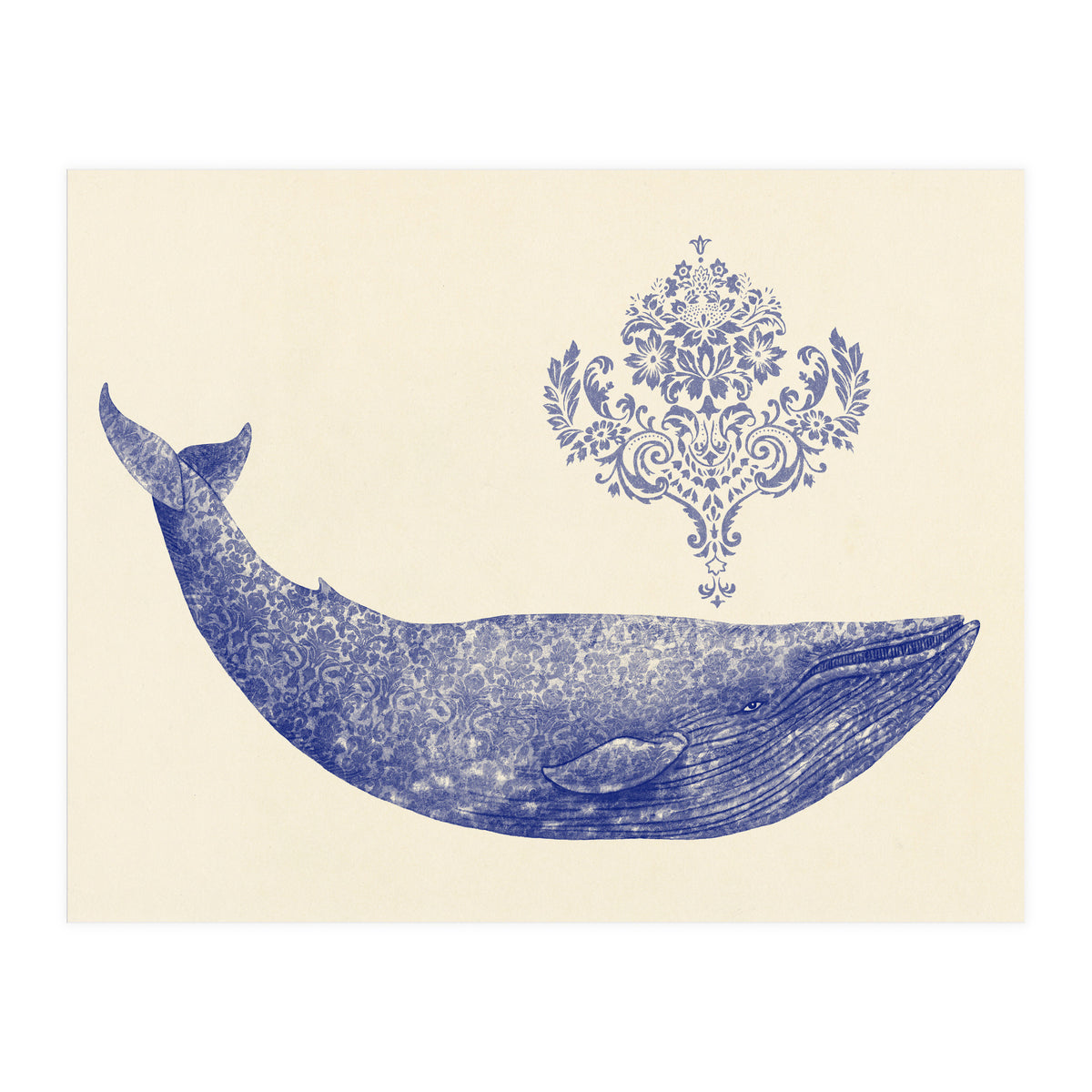 Damask Whale (Print Only)