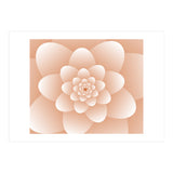3d Abstract Orange Floral Spiral (Print Only) thumbnail