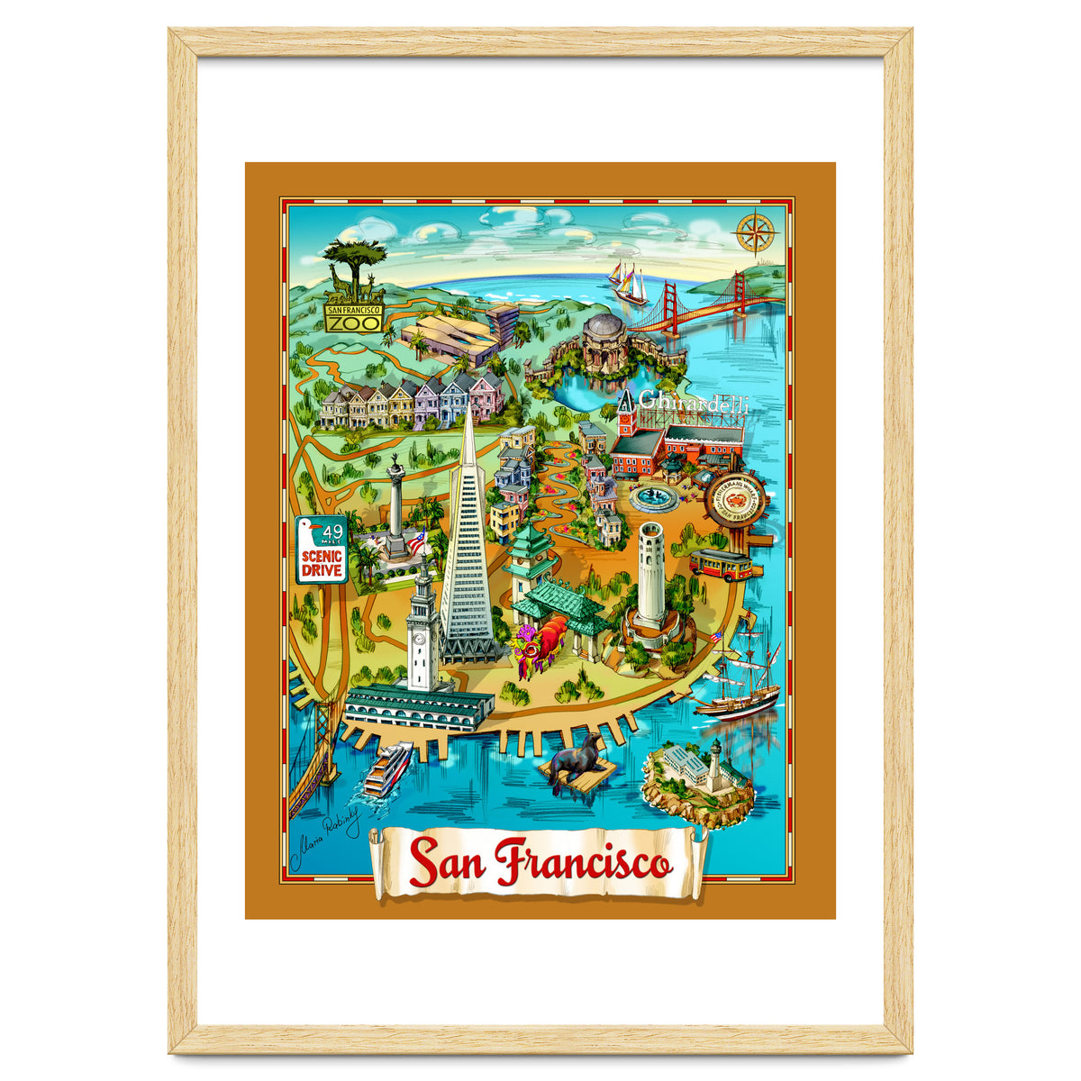 San Francisco Map Illustration