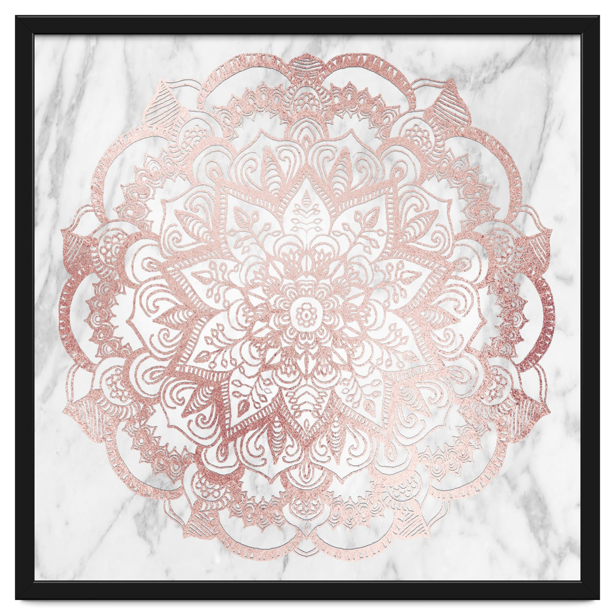 Rose Gold Mandala Star