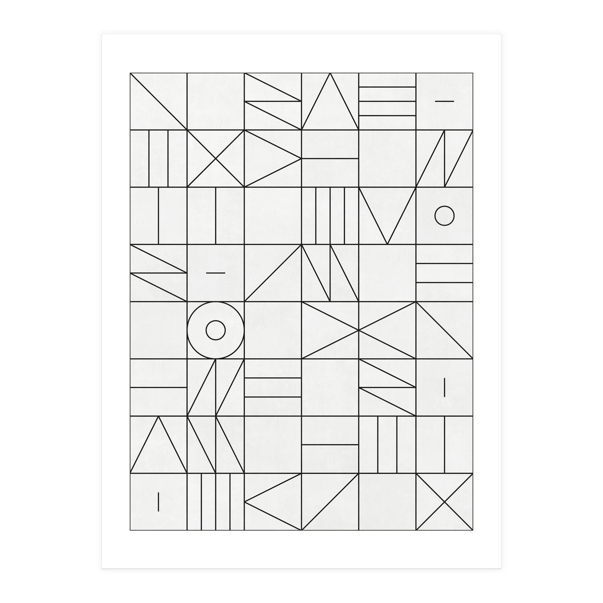 My Favorite Geometric Patterns No.1 - White (Print Only)