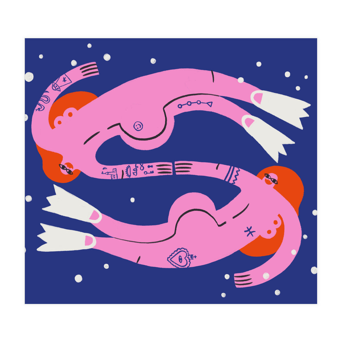 Swirling In The Deep Pisces (Print Only)