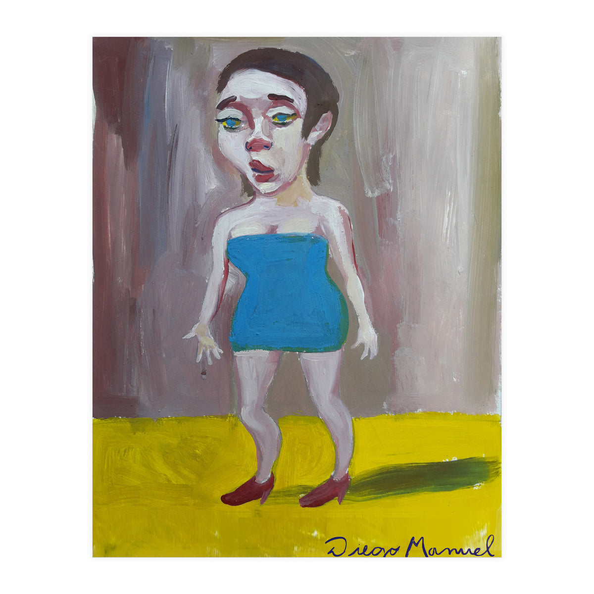 Light Blue Dress Girl (Print Only)