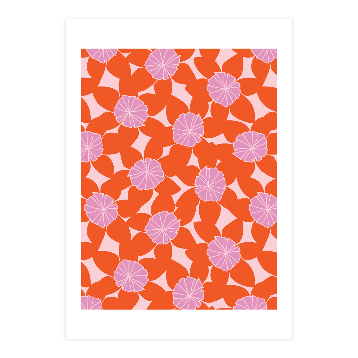 Purple Flower Pattern (Print Only)