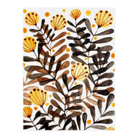 Flowers and foliage - yellow (Print Only)