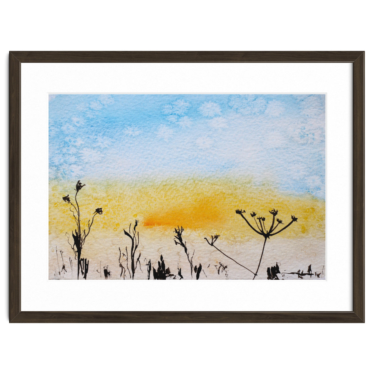 Winter sunrise || watercolor