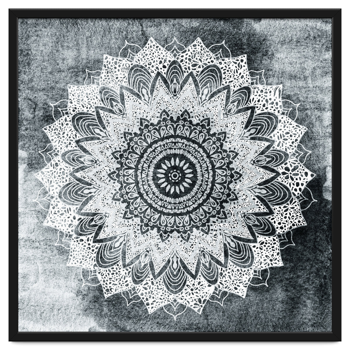 Bohochic Mandala In Gray