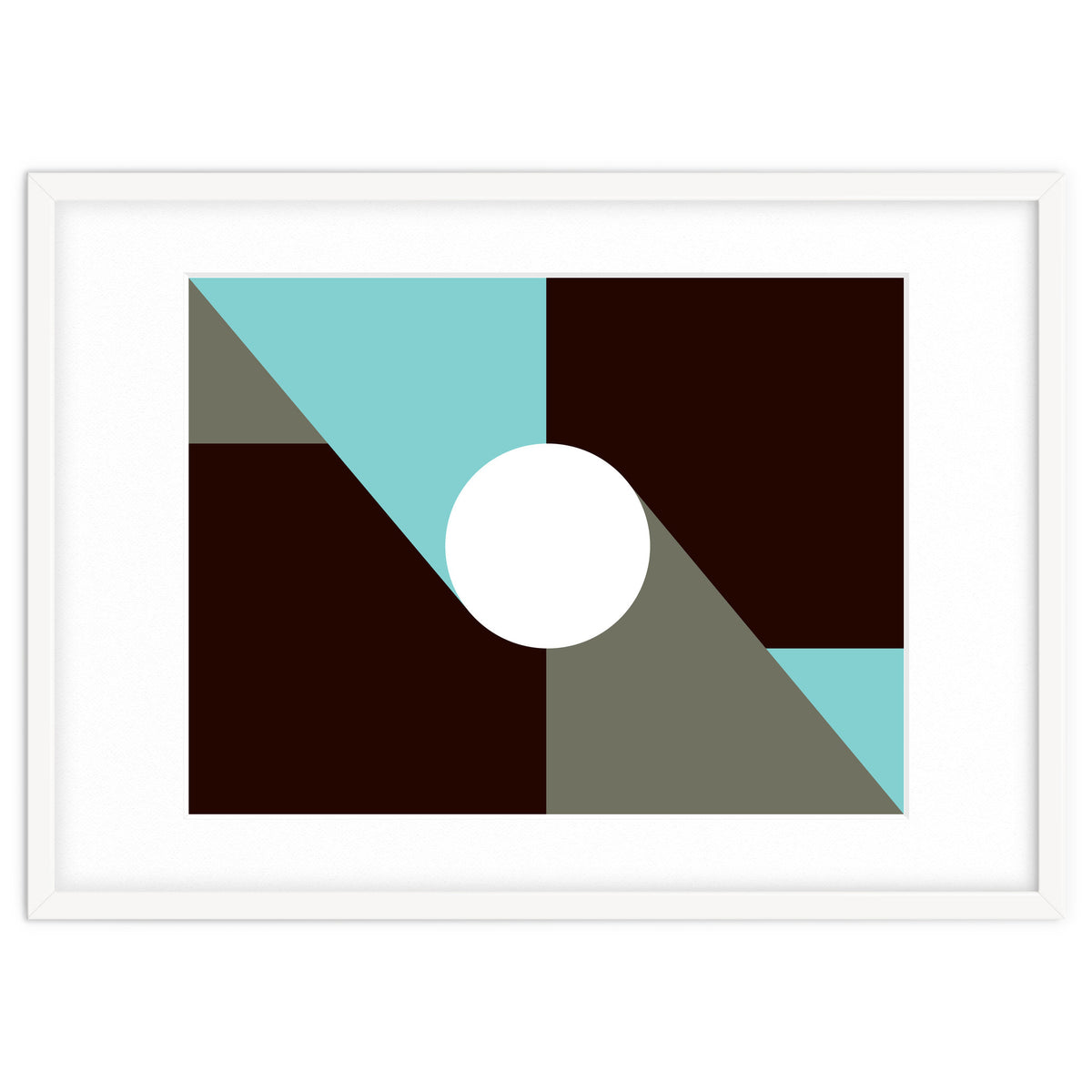 Geometric Shapes No. 29 - baby blue & grey