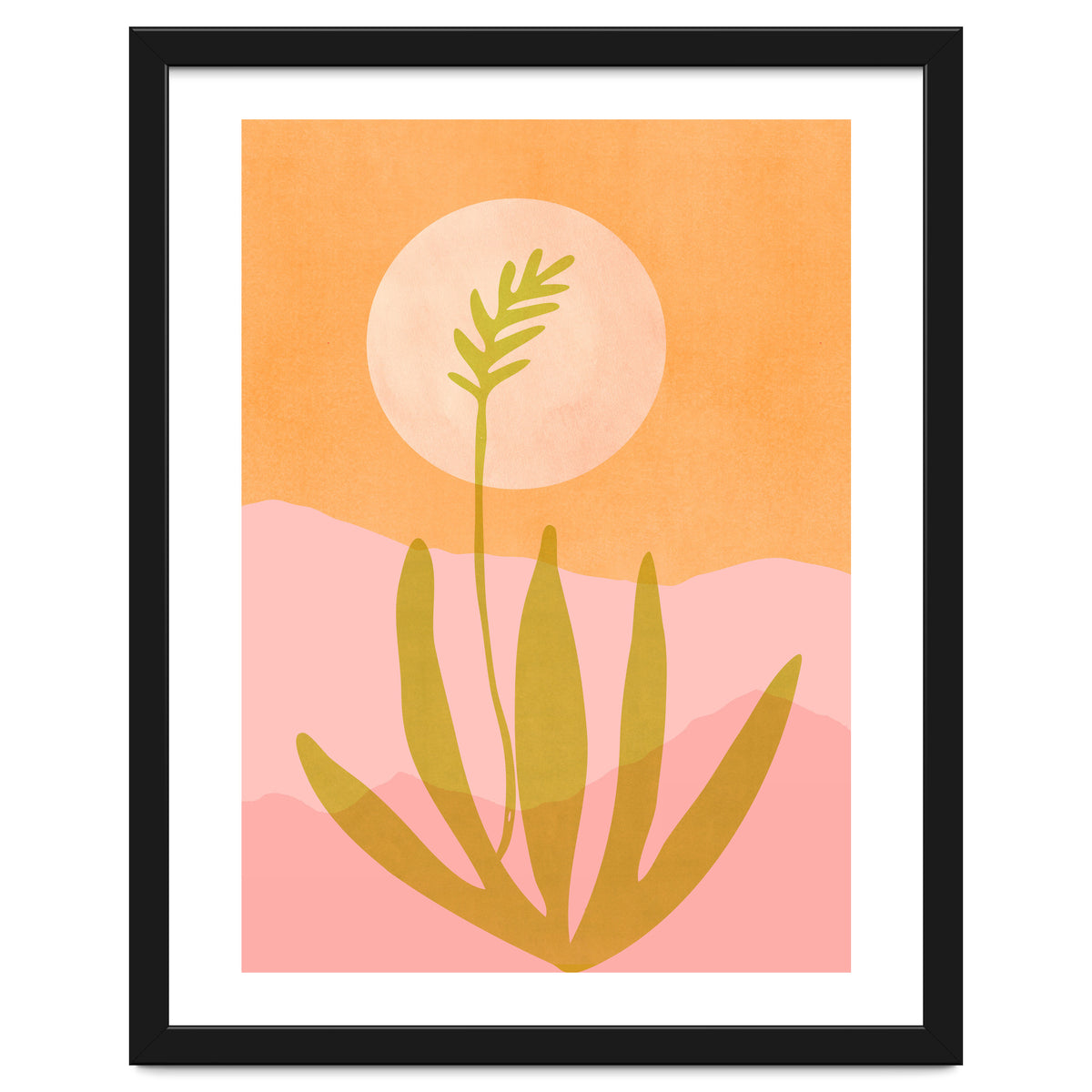 Desert Moon With Agave