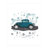 Blue car sketch (Print Only) thumbnail