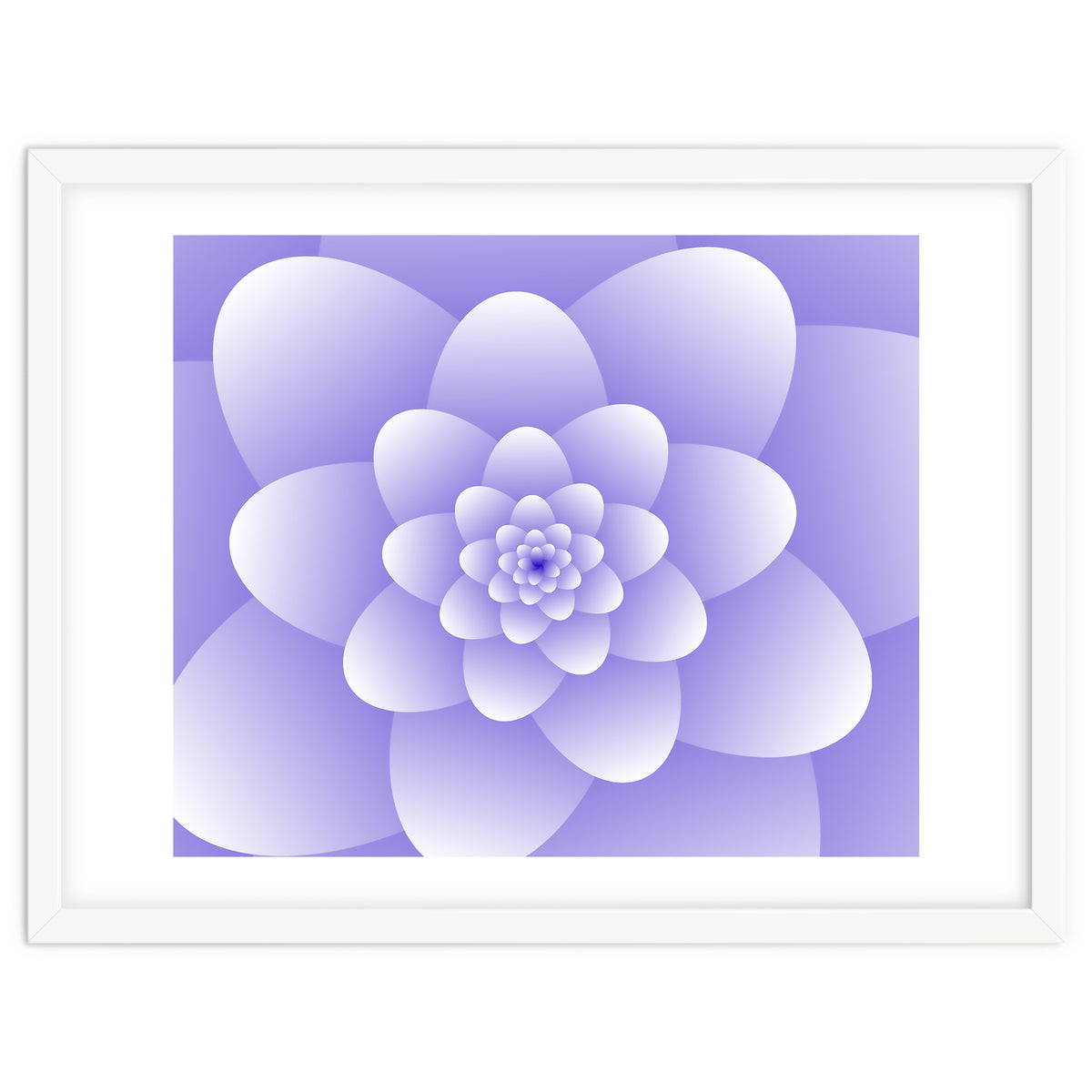 3d Abstract Purple Floral Spiral