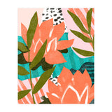 Forever in My Garden | Abstract Botanical Nature Plants Floral Painting | Quirky Modern Contemporary (Print Only) thumbnail