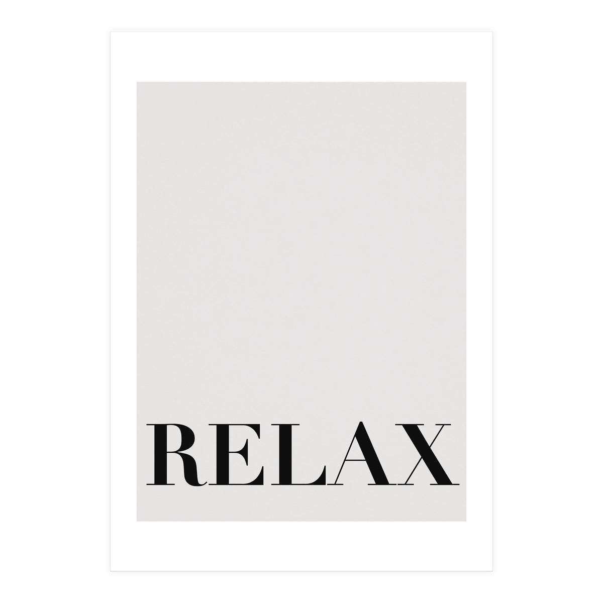 Relax White (Print Only)