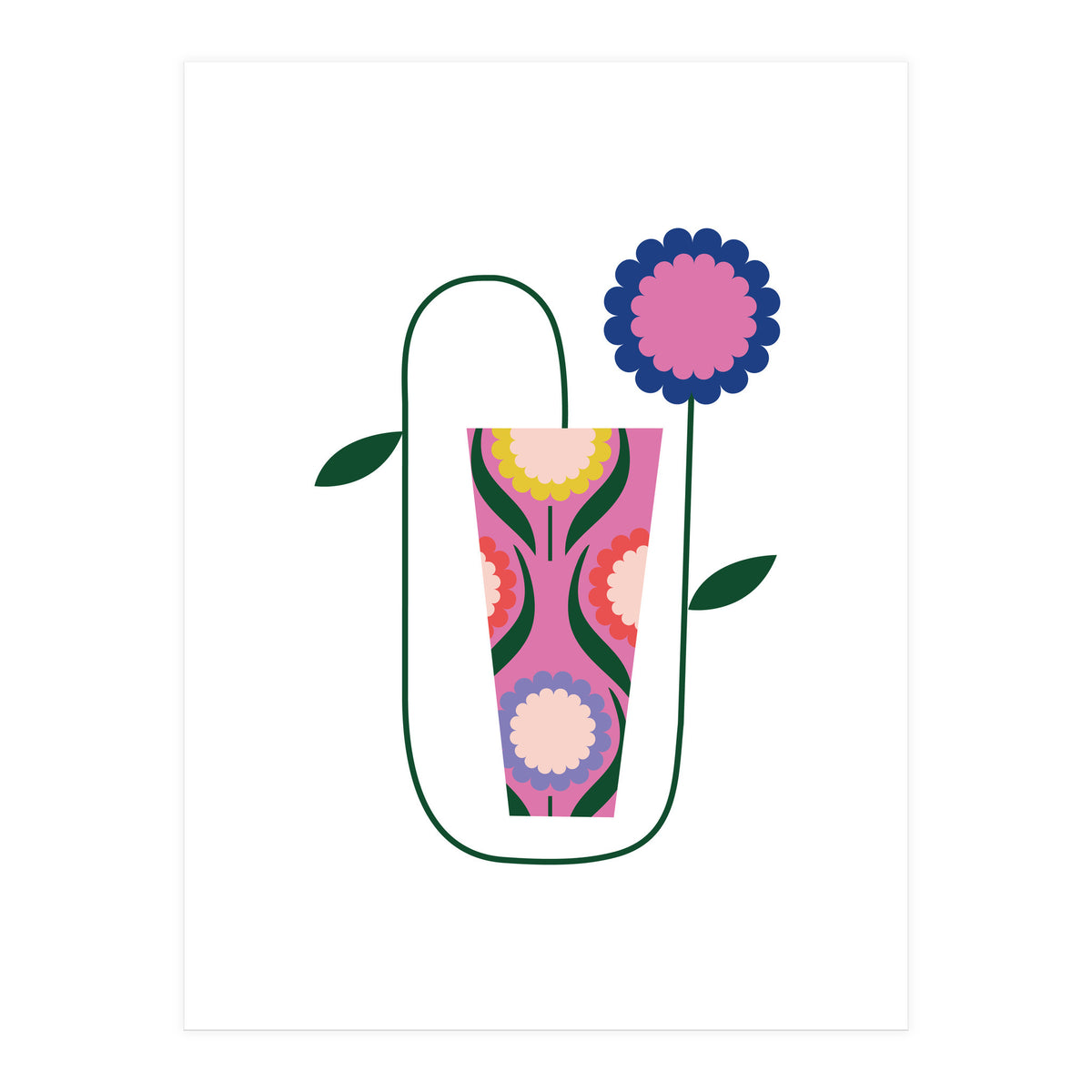 Strange Flower Rgb Cropped White (Print Only)