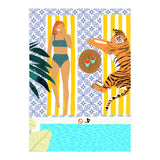 How To Vacay With Your Tiger, Human Animal Connection Illustration, Tropical Travel Morocco Painting (Print Only) thumbnail