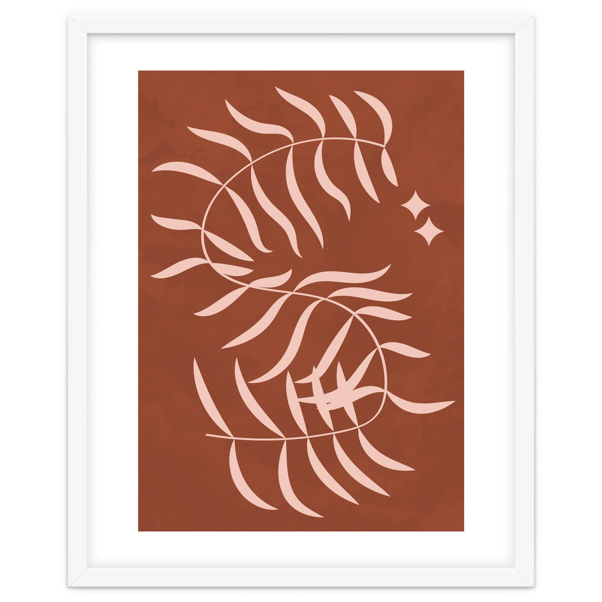 Botanical Palm Leaf Earthy Tones