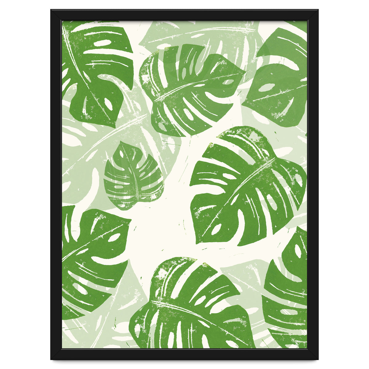 Linocut Monstera